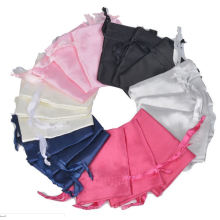 Promotional Luxury Colorful Jewelry Satin Drawstring Dust Pouch Packing Gift Dust Bags